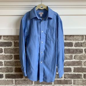 CAT & JACK BLUE BUTTON DOWN LONG SLEEVE BOYS DRESS SHIRT | SIZE M (8/10)